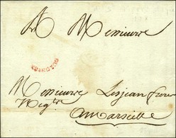 Lettre Avec Texte Daté De St Pierre De La Martinique Le 24 Janvier 1786 Pour Marseille. Au Recto, Marque Postale D'entré - Schiffspost