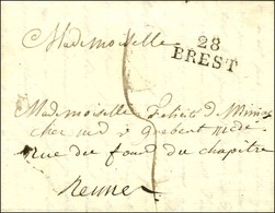 Lettre Avec Texte Daté De Fort Royal Le 15 Septembre 1816 Pour Rennes. Au Recto, Marque Postale D'entrée 28 / BREST. - S - Poste Maritime