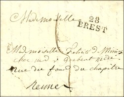 Lettre Avec Texte Daté De Fort Royal Le 15 Septembre 1816 Pour Rennes. Au Recto, Marque Postale D'entrée 28 / BREST. - S - Schiffspost