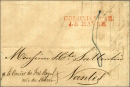 Lettre Avec Texte Daté De Saint Thomas Le 19 Septembre 1826 Pour Nantes. Au Recto, Marque Postale D'entrée Rouge COLONIE - Poste Maritime