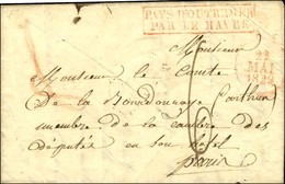 Lettre Avec Texte Daté De Fort Royal Le 29 Mars 1829 Pour Paris. Au Recto, Marque Postale D'entrée Encadrée Rouge PAYS D - Poste Maritime