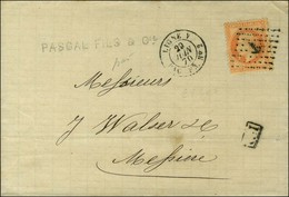 Ancre / N° 31 Càd LIGNE V / PAQ. FR N° 2 Sur Lettre De Marseille Pour Messine. 1870. - TB / SUP. - Maritime Post