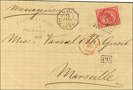 Ancre / TP Italie 40c. Càd Octo ITALIE / PAQ. FR. X N° 1 14 JANV. 73 Sur Lettre De Palerme Pour Marseille. - SUP. - R. - Poste Maritime