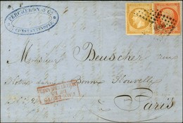 Lettre De Constantinople Pour Paris Datée Le 18 Mai 1857, L'agent Embarqué Du BORYSTHENE N'ayant Sur Ce Voyage Ni Ancre  - Correo Marítimo