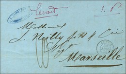 Càd EGYPTUS / * 30 JANV. 55 Sur Lettre De Constantinople Pour Marseille, Au Recto Mention Manuscrite '' Levant 1 P ''. - - Maritime Post