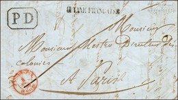 GUYANE FRANCAISE Sur Lettre En Franchise Pour Le Directeur Des Colonies à Paris, Très Rare Griffe Encadrée P.D. (locale) - Maritime Post