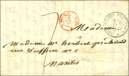 Lettre Avec Texte Daté De Case Navire Le 18 Juillet 1845 Pour Nantes. Au Recto, Càd ST PIERRE MARTINIQUE 1 AOUT 1845. -  - Posta Marittima