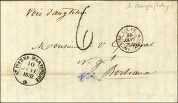 Lettre Avec Texte Daté De François Le 8 Janvier 1862 Pour Bordeaux. Au Recto, Càd ST PIERRE MARTINIQUE * 10 JANV. 1862,  - Maritime Post