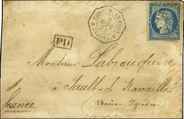 Losange CCH / Col. Gen. N° 23 Càd Octo CORR. D'ARMEES / SAIGON Sur Lettre Pour La France. Au Verso, Cachet Ancre SERVICE - Correo Marítimo