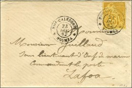 Càd Nlle - CALEDONIE / NOUMEA / CG N° 53 Sur Lettre Avec Texte Adressée à Un Militaire Commandant Le Poste De La Foa. Au - Maritime Post