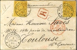 Càd Nlle - CALEDONIE / NOUMEA / Col. Gen. N° 53 (2) Sur Lettre Recommandée Pour La France. 1885. - SUP. - R. - Poste Maritime