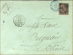 Càd Bleu Nlle - CALEDONIE / COETEMPOE / Col. Gen. N° 54 Sur Lettre Pour La France. 1889. - SUP. - R. - Correo Marítimo