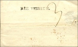 DEB. VERNEUIL Sur Lettre Avec Texte Daté De Paris An 8. - TB / SUP. - R. - 1801-1848: Voorlopers XIX