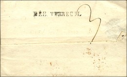 DEB. VERNEUIL Sur Lettre Avec Texte Daté De Paris An 8. - TB / SUP. - R. - 1801-1848: Precursors XIX