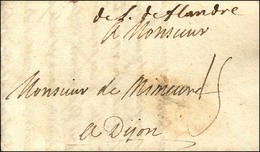 Marque Manuscrite '' De L'Arm De Flandre '' Sur Lettre Avec Texte Daté Au Camp De Bedoé Le 28 Juin 1705. - TB / SUP. - R - Sellos De La Armada (antes De 1900)