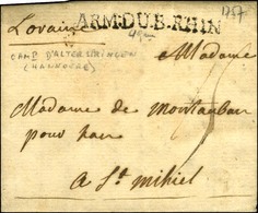 ARM : DU.B.RHIN Sur Lettre Avec Texte Daté Au Camp D'Alter Springue. 1757. - TB. - Sellos De La Armada (antes De 1900)