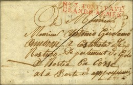 N° 3 PORT PAYE / GRANDE ARMEE Rouge Sur Lettre Avec Texte Daté D'Elbing Le 27 Octobre 1807 écrit En Corse Adressée à Bas - Marques D'armée (avant 1900)