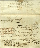 P.112.P. / FLORENCE Sur Lettre Avec Texte Daté 25 Février 1813 Adressée à La Grande Armée à Francfort. Au Verso, N° 28 D - Legerstempels (voor 1900)