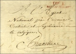 Don E / Bau Cal DES ARM. Rouge Sur Lettre Avec Texte Daté De Tournay Le 17 Pluviose An 3. - TB / SUP. - Army Postmarks (before 1900)