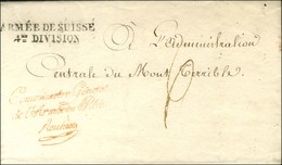 ARMEE DE SUISSE / 4me DIVISION Sur Lettre Avec Texte Daté Au Quartier Général à Bern Le 14 Messidor An 6, Adressée En Fr - Legerstempels (voor 1900)