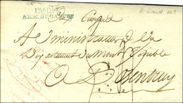 13e Don / ARM. DU DANUBE Bleu Sur Lettre Avec Texte Daté '' Au Quartier Général à Zurich An 8 '' Adressée à Porrentruy,  - Legerstempels (voor 1900)