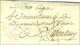 13e Don / ARM. DU DANUBE Bleu Sur Lettre Avec Texte Daté '' Au Quartier Général à Zurich An 8 '' Adressée à Porrentruy,  - Army Postmarks (before 1900)