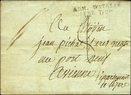 ARM. D'ITALIE / 1re DON Sur Lettre Avec Texte Daté De Nice Le 26 Prairial An 8 Pour Vienne. - TB. - R. - Legerstempels (voor 1900)