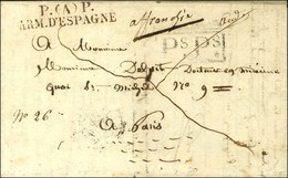 P.(A)P. / ARM.D'ESPAGNE Sur Lettre Avec Texte Daté De Barcelone Le 9 Janvier 1824. - SUP. - R. - Armeestempel (vor 1900)