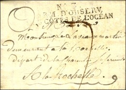 N° 3 / ARM. D'OBSERV. / DES CÔTES DE L'OCEAN Sur Lettre Avec Texte Daté '' Du Camp Devant Madrid 1808 ''. - TB. - R. - Armeestempel (vor 1900)