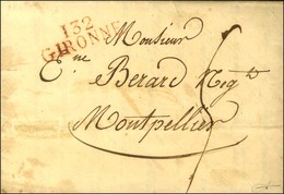 132 / GIRONNE Rouge Sur Lettre Avec Texte Daté Du 14 Novembre 1813. - SUP. - R. - 1792-1815: Veroverde Departementen