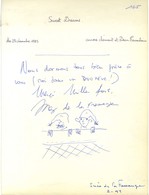 FRESSANGE Inès De La (né En 1957), Mannequin égérie De Chanel, Styliste Et Journaliste. - Altri & Non Classificati