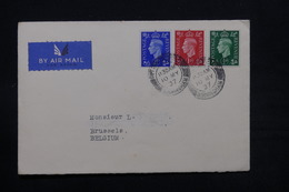 ROYAUME UNI - Affranchissement Plaisant Tricolore De Birmingham Sur Enveloppe Pour Bruxelles En 1937 - L 28052 - Marcophilie