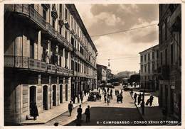 M08038 " CAMPOBASSO CORSO XXVIII OTTOBRE "ANIMATA-AUTO ANNI '30  -CART. ORIG. SPED.1938 - Campobasso