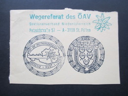 Österreich 1960er Jahre SST West - Ost - Weitwanderweg Bregenz - Rust - Wien Wegereferat Des ÖAV Niederösterreich - Cartas & Documentos