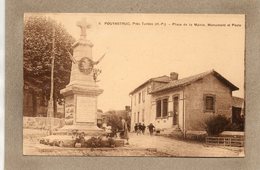 CPA - POUYASTRUC (65) - Aspect De La Poste, De La Mairie Et Du Monument Aux Morts Dans Les Années 30 - Pouyastruc