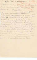 989/28 - Projet De Texte (Télégramme?) LILLE 2/2/1871 - Administrateur Des Chemins De Fer Du Nord  à Bismark VERSAILLES - Krieg 1870