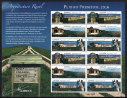 Espagne - Spain - España - Premium Sheet 2016 - Yvert 4810-12, Rural Architecture, Landscapes & Heritage - MNH - Feuilles Complètes