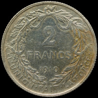 LaZooRo: Belgium 2 Francs 1910 VF / XF - Silver - 2 Francs