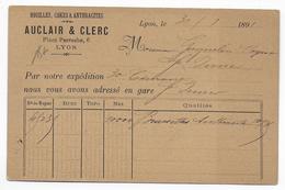 1891 - SAGE - CARTE ENTIER Avec REPIQUAGE "HOUILLES AUCLAIR" De LYON => ST IMIER (SUISSE) - AK Mit Aufdruck (vor 1995)