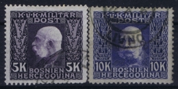 Bosnien Und Herzegowina Mi 83 - 84  Used 1912 - Used Stamps