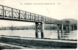 N°72480 -cpa Vernon -le Pont Du Chemin De Fer- - Ouvrages D'Art