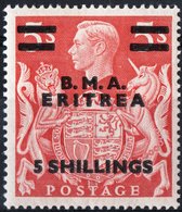 GRAN BRETAGNA, GREAT BRITAIN, ERITREA, 1948, 5 Sh., FRANCOBOLLO NUOVO (MLH*) Mi. ER12,   Scott ER11, Un. ER12 - Britisch-Levant