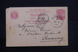 SIAM - Entier Postal De Bangkok Pour La Belgique En 1900 - L 28107 - Siam