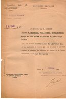 VP14.872 - MILITARIA - PARIS 1924 - Lettre Du Ministère De La Guerre Mr Le Médecin TOUBERT à Mr Le Docteur FROUSSARD - Documentos