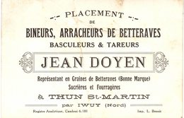 Carte Postale Ancienne De THUN St MARTIN - 12 X 8 Cm, Bineurs, Arracheurs De Betteraves, Jean DOYEN - Autres Communes