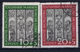 Bundespost: Mi 139 - 140 Obl./Gestempelt/used    1951 Marienkirche - Gebraucht