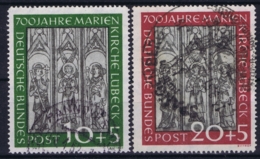 Bundespost: Mi 139 - 140 Obl./Gestempelt/used    1951 Marienkirche - Usados