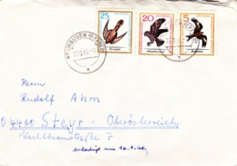 1965, DDR, "Europäische Greifvögel" (3Werte), Echt Gelaufen - Private Covers - Used