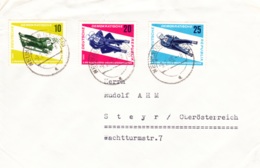 1966, DDR, "10. Weltmeisterschaften Im Rennschlittensport", Kompletter Satz,  Echt Gelaufen - Sobres Privados - Usados