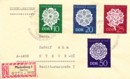 1966, DDR, "Plauener Spitzen", Kompletter Satz, REC, Echt Gelaufen - Private Covers - Used